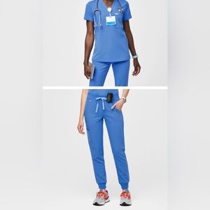 Figs capri blue scrubs set OBO